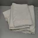 Fabdreams GOTS Certified 100% Organic Cotton Duvet Cover Queen Size - 400 TC Sateen - Soft - Silky - Button Closure - Edge Ties - 1 Duvet Cover (90"x92")+2 Pillow Shams (20"x26") - Ivory