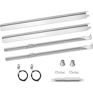 Grill Burners Replacement for Charbroil Performance 2 Burner 463660021 463660421, G325-0002-W1 Heat Plates for Char-broil 463630021 463654022 463655621 463655421, Crossover Tube & Igniter Grill Parts