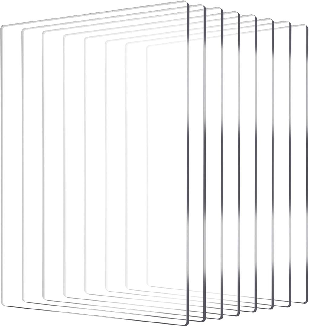 8 Packs Standard Cutting Pads Clear Acrylic Die Cutting Plates, Transparency Cutting Pads for Embossing Crafting, Standard Cutting Pads for Die Cutting Machine(8.7x6.1inches)
