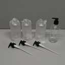 Empty Plastic Pump Bottles Dispenser 4 Pack 16oz/500ml Portable Clear BPA-Free Cylinder Shampoo Lotion Hand Pump Bottle Durable Refillable Containers