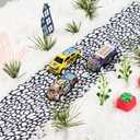 2 x MoDooris Christmas Village Accessories Christmas Village Street Mat Brick Decorations Snow Cobblestone Road Mat for Miniature Village Landscape Home Garden 4.7 x 78.74 Inch (Cobblestone Style) (1 Pack)