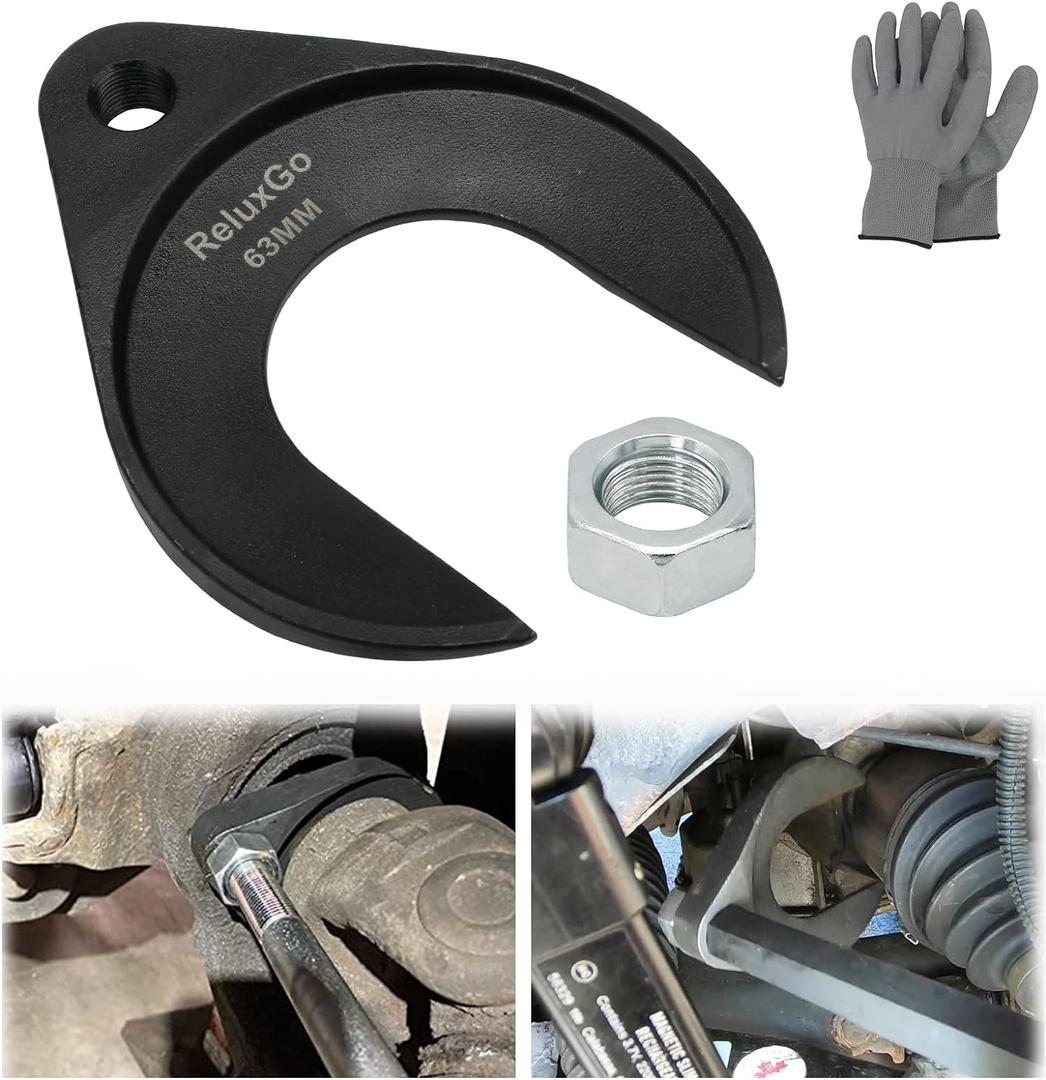 ReluxGo Inner CV Axle Puller Removal Tool 63mm with Nut, Front Wheel Drive Axle Pulley Attachment, Fits Slide Hammers with 5/8"-18 Threads, CV Joint Axle Removing Tool