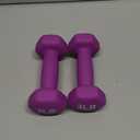 Amazon Basics Neoprene Dumbbell Hand Weights, 3 Pounds, Pair, Purple