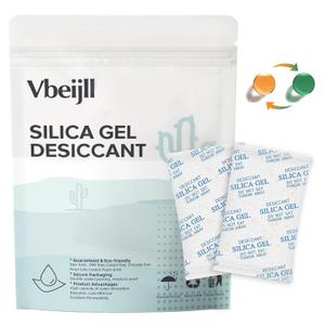 5 Gram (150 Pack) Color-Indicating Silica Gel Packets, Premium Food Grade Desiccant - Rechargeable Moisture Absorbers for Food Storage, Electronics, 3D Filament & Safes