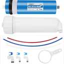 400GPD Reverse Osmosis Membrane Kit with RO Membrane Housing,Wrench,Quick-Connect Fittings,Check Valve and Water Pipe Replacement for Under Sink Home Drinking RO Water Filter System