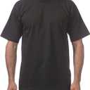Pro Club Men's 6-Pack Heavyweight Cotton Short Sleeve Crew Neck T-Shirt (Black) M