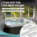 4 Pack 77444 Hot Tub Spa Head Rest Pillows for Hot Spring Hot Spot Relay Rhythm SX Tempo TX 2015-2019 Spas Model, Hot Tub Spa Neck Pillow for Watkins Replacement