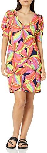Trina Turk Women's Printed Jersey T Shirt Dress, XXL