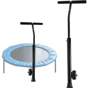 Rebounder Handle Bar, Adjustable Length Stable Soft Foam Surface Fitness Trampoline Handle Bar Only for Adults Straight Legs Within 0.98 Inches in Diameter (Trampoline not Included)