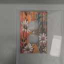 Decorative Outlet Covers Vintage Wooden Daisies Butterflies Floral 1 Gang Duplex Light Switch Cover Plate Electrical Switch plates Wall Plates Receptacle Covers for Bathroom Farmhouse Decor