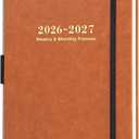 2026-2027 Planner - Planner 2026-2027 Weekly and Monthly with Stickers, JUL. 2026 - JUN. 2027, 5.75" X 8.25", Academic Calendar Planning with Premium Paper, Pen Holder, Inner Pocket and 44 Notes Pages (brown)