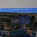 Pool Basketball Hoop, Large Poolside Basketball Hoop for Swimming Pool Basketball Game, Water Basketball Hoops with Lengthen Sturdy Base for Kids Adults Summer Water Fun, 2 Balls and Pump.