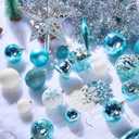Joiedomi 71 Pcs Blue & White Christmas Ornaments Set, Assorted Christmas Tree Ornaments with Star Tree Topper, Shatterproof Hanging Balls Decor for Xmas Wreath Garland Holidays Party