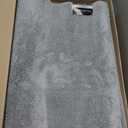 Madison Park Marshmallow Bathroom Rug Non Slip, Luxrurious Plush Bath Mat, Absorbent, Quick Dry, Spa Design Bath Room Dcor, 24x72, Silver