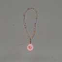 2 Pack Kids Necklace Holder for Airtag, Cute Girls Rainbow & Heart Shape Beaded Necklace Case for Girls