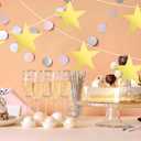 48 Pcs 6 Inch Gold Star Cutouts Double Printed Paper Gold Cutouts Glitter Star Decor Decoration Cardboard Red Carpet Party Supplies for Bulletin Boards Christmas Weddings