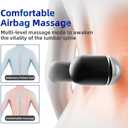3 in 1 Back Massager, Electric Lumbar Support Pillow, Triple Fusion Back Massager for Pain Relief Deep Tissue, with Traction, Vibration & Heat and Against for Lower Backs&Spine Support