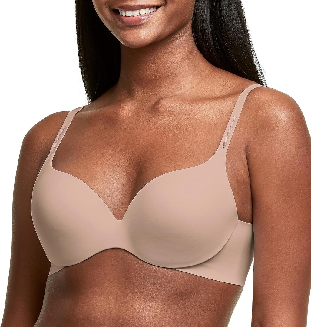 Maidenform Comfort Devotion Underwire Bra, Comfortable Bra with No-Poke DreamWire, Full-Coverage T-Shirt Bra (34DD, Evening Blush)