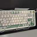 YUNZII B75 PRO Wireless Mechanical Keyboard,75% Layout with Knob,Hot Swap Gasket Structure,Creamy Pre-lubed Switches,RGB Backlit,Bluetooth/Type-C/2.4G for Win/Mac (Matcha Green, Milk Switch)