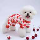 XPUDAC 4 Pieces Dog Pajamas for Small Dogs Boy Girl Soft Stretchy Pjs Onesies Puppy Clothes for Dog Cat Pet Outfits, M