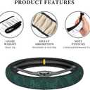 Steering Wheel Cover Accessories Neoprene Cover Non-Slip Breathable Easy to Install Suitable for Women Men Girls for Car SUV Van Truck Universal 14.5-15.5 Inch Dark Green Palm