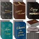 Motiskyy 100 Sets OT Month Retirement Cards with Envelopes and Stickers Blank Inside Funny Card 5 Style Greeting Card Designs