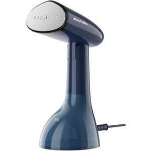 BEAUTURAL Steamer for Clothes, Portable Handheld Garment Fabric Wrinkles Remover, Aluminun Heating Plate, 35-Second Fast Heat-up, Large Detachable Water Tank (Only for 120V), Dark Blue
