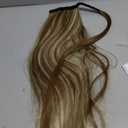 BARSDAR Medium Brown Highlight Straight Wrap Ponytail Extension - 26 Inch Long Straight Wrap Around Ponytails for Women, Synthetic Clip in Ponytails Extensions Balayage Pony Tails Hairpieces