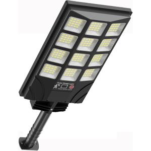 Solar Lights Outdoor Motion Sensor, 6500K Dusk to Dawn LED Solar Street Light with Remote Control, IP65 Waterproof Solar Flood Lights for Outside Garden Yard, 1Pc (White)