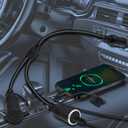 Car Cigarette Lighter Splitter Cable 1 Male to 2 Female Car Vehicle Cigarette Lighter Socket 2-Way Splitter DC Power Charger Ports Adapter Extension Cord for DC 12V 24V Cars RVs Boats-0.45M