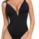 Popilush Shapewear Bodysuits for Women - Tummy Control Body Suits for Womens Deep V Corset Tops Thong Concert Outfits 3XL