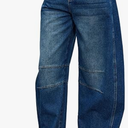 Barrel Jeans for Women Trendy High Waisted Wide Leg Baggy Cropped Relax Fit Stretch Denim Trouser Ankle Pants Size 2
