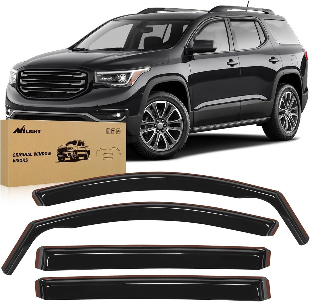 Nilight Window Rain Guards for Honda GMC Ford Car Series (GMC Acadia 2017-2023)