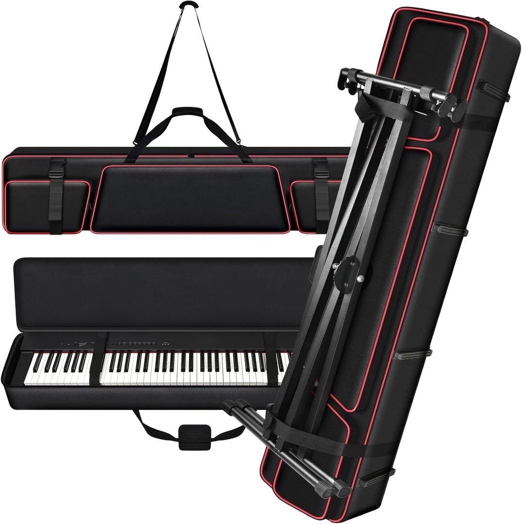 [Bag Only] Piano keyboard Case Compatible with Yamaha P71/P45P/143B 88 Key Weighted Slim Digital Pianos, Travel Carrying Holder for Electric Mechanical Keyboard Stand Performing Outdoors Home Practice, 52.76 x 11.02 x 5.12 inches