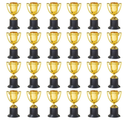 Juvale Mini Trophies Bulk - 4 in, Gold-Plated Plastic, 10-Pack - Trophies for Kids & Adults - Sports, School & Party Awards