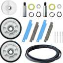 12001541 303373K Dryer Drum Support Roller Kit Dryer Repair Kit, 306508 Drum Bearing Kit, WP6-3700340 Dryer Idler Pulley & WP33002535 Drum Belt, Replacement for Maytag Crosley Dryer Replace Parts