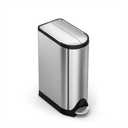 simplehuman 18 Liter / 4.8 Gallon Butterfly Lid Kitchen Step Trash Can, Brushed Stainless Steel