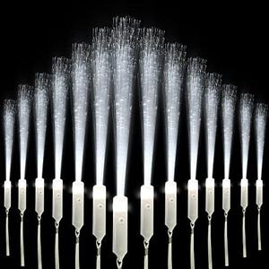 SZHFU 32 PCS Glow Sticks Party Favors for Kids, White Fiber Optic LED Light up Wedding Wand, 3 Light Modes Flashing for Bridal Shower Christmas