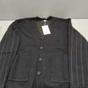 New Sweater V-Neck Solid Color Cardigan Sweater Men's Lazy Style Jacket Clip (Black, XL)