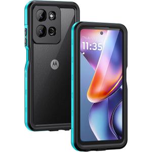 Lanhiem for Moto G 5G 2025 Case, IP68 Waterproof Dustproof Shockproof Case with Built-in Screen Protector, Full Body Underwater Protective Cover for Moto G 5G Only, Blue