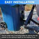2" Trash Can Hauler Grabber Hitch Reciever, Garbage Hauling Towing Hitch Attachment,Trash Tow Truck Grab Hook Receiver Fit for Lawn Mower Garden Tractors