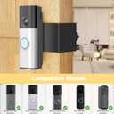 2 x Anti-theft Video Doorbell Mount Compatible with Ring/Blink Doorbell, No Drilling, No Front Cover Metal Doorbell Bracket for Rental Apartment Condo