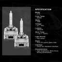 WinPower D1S Xenon HID Headlight Bulb, 6000K Cool White 35W Metal Stents Base High Low Beam Replacement Lights, Pack of 2