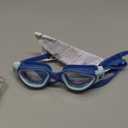 ZIONOR Kids Swim Goggles, G1MINI SE Anti-fog Swimming Goggles for Kid Child 6-14 (A (Clear Lens - Bluegreen))