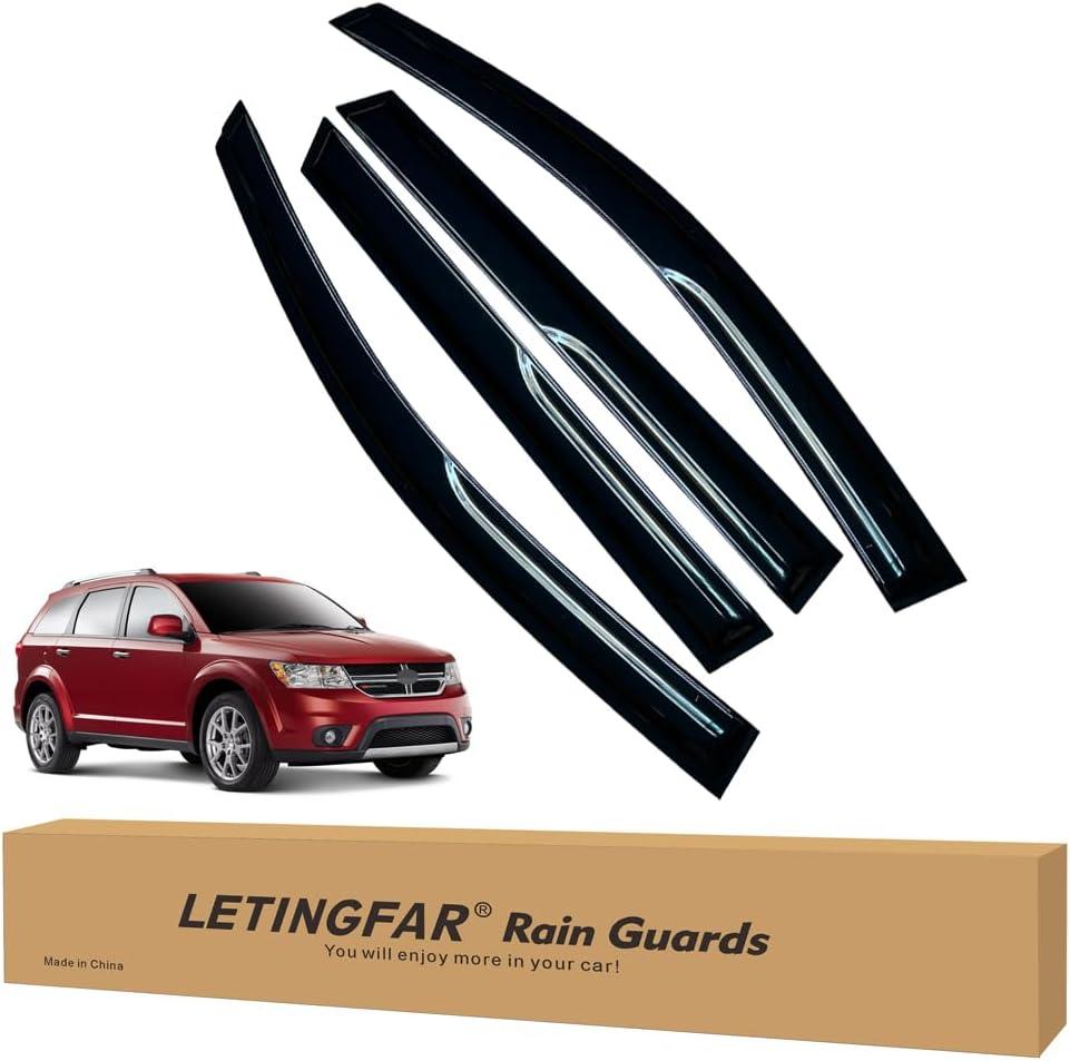 Window Visors Rain Guards for Dodge Journey 2009 2010 2011 2012 2013 2014 2015 2016 2017 2018 2019 2020 Accessories, Wind Deflectors Vent Shades for Dodge Journey