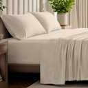 Bare Home 100% Organic Cotton Jersey Sheet Set, Ultra Soft, 100% Cotton - Sheet Set & Pillowcases - Deep Pocket Bed Sheets (King, Sand)