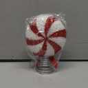 Mini Christmas Candy Tree Topper 6.3 x 4 x 1.6 Inch Peppermint Tree Topper Swirl Christmas Ornament Glitter Cane Xmas Decoration for Holiday Party Festive Home Decor(Candy)