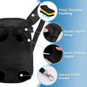 Dog Backpack Carrier, Adjustable Pet Front Carriers, Legs Out Carrying Sling Travel Bag for Small Medium Dogs 10-16 Lbs, Soft Wearable Puppy Chest Carry Backpacks for Walking/Hiking/Camping/Traveling, Black XL