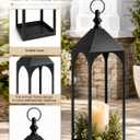 24" 17" 12" Large Outdoor Floor Lantern Set of 3