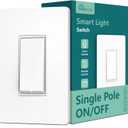 TREATLIFE Single Pole Smart Light Switch, Neutral Wire Required, 2.4GHz Wi-Fi Light Switch, Smart Switch Works with Alexa and Google Home, Schedule, Remote Control